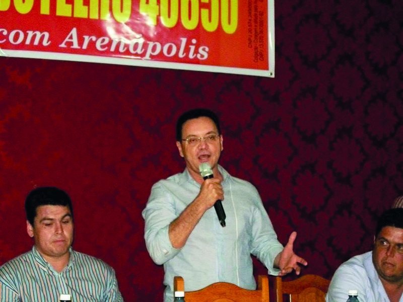Botelho em evento com apoiadores
